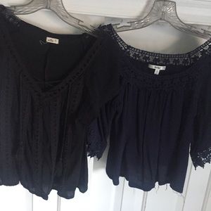 Lot of two a Hollister and Papaya tops